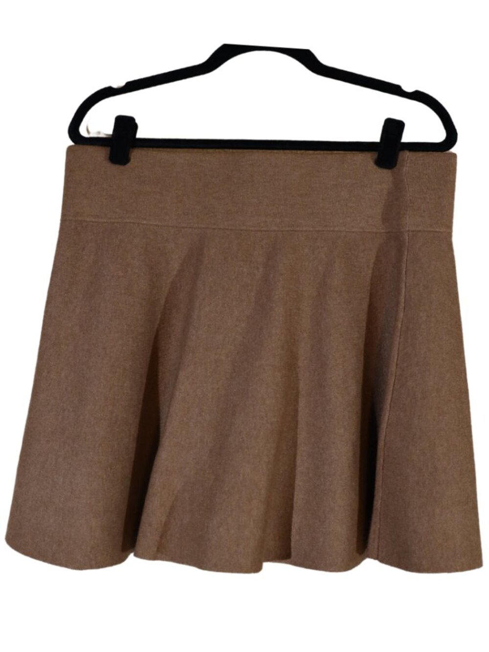 A New Day Cozy Knit Sweater Skirt golden caramel Flared Mini Skater Size L